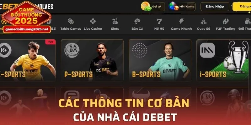 Các thông tin cơ bản của nhà cái DEBET