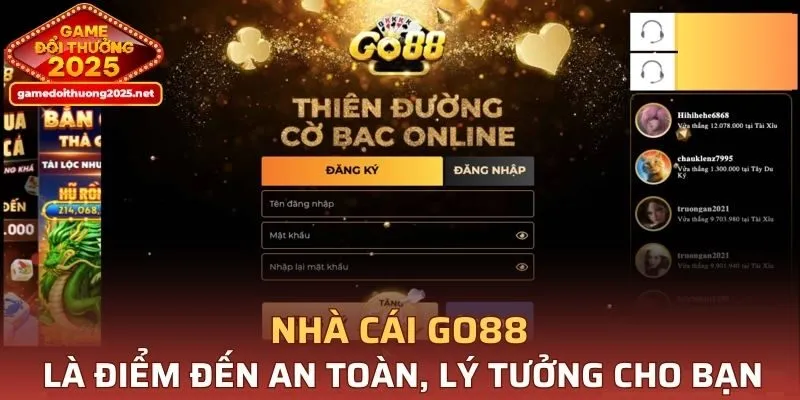 Nhà cái GO88 là điểm đến an toàn, lý tưởng cho bạn