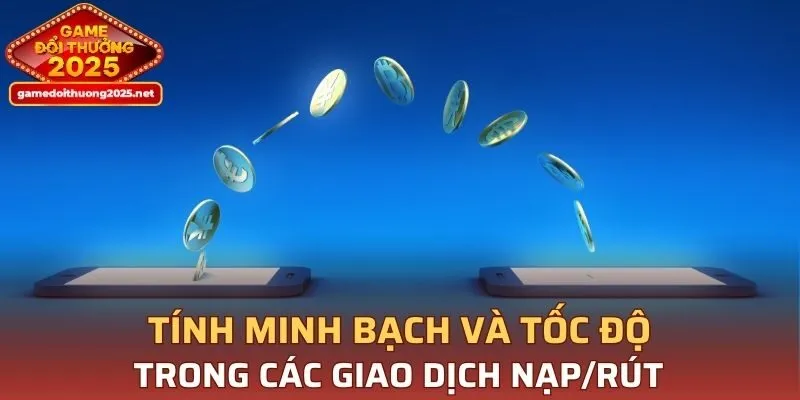 Tính minh bạch và tốc độ trong các giao dịch nạp/rút